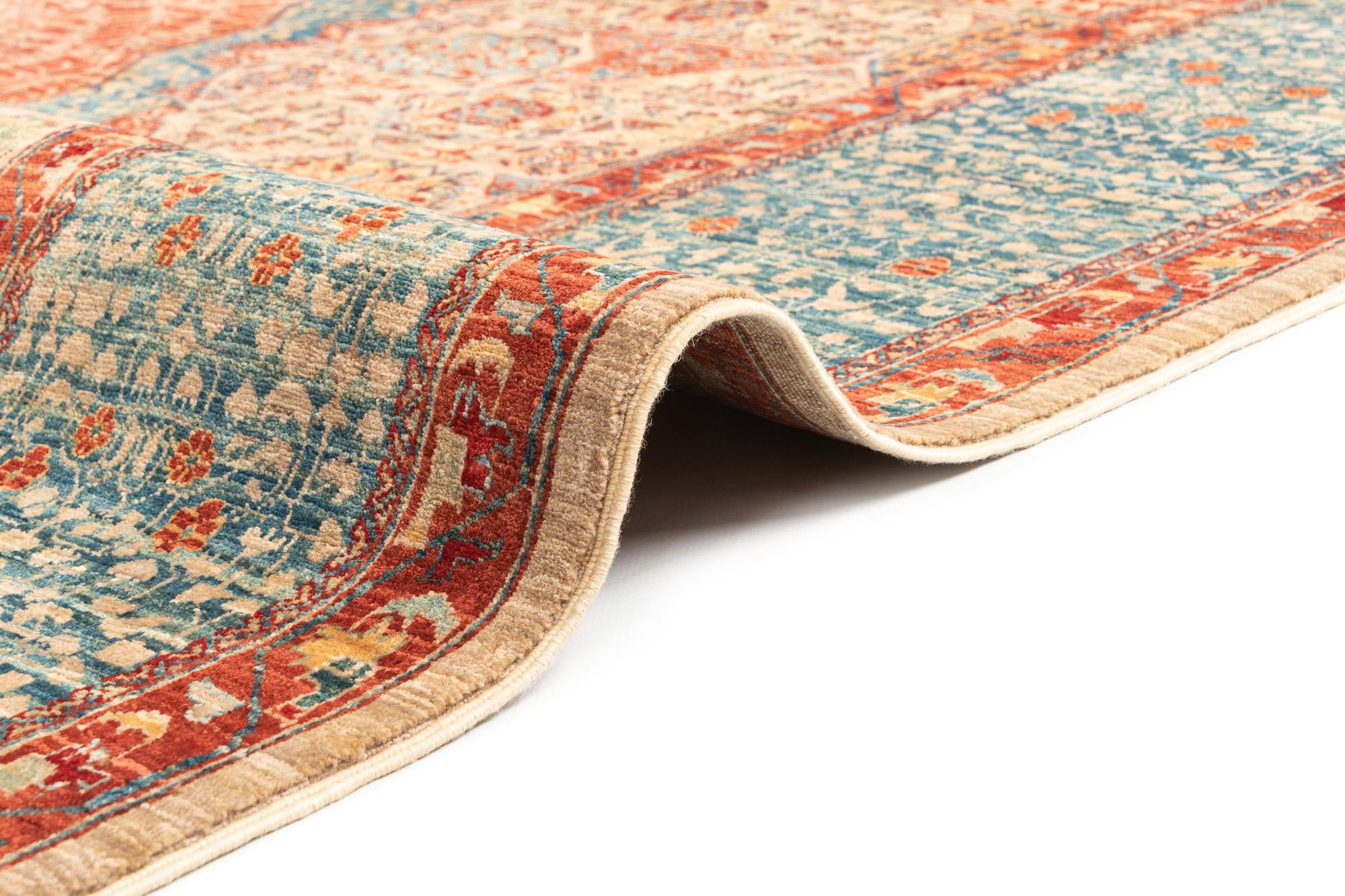 9' 4 x 12' Hand Knotted Mamluk Rug