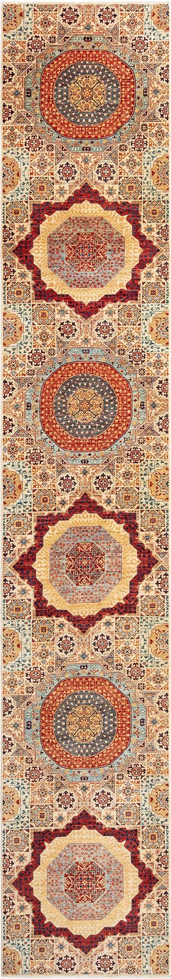 2' 9 x 15' 11  Hand Knotted Mamluk Rug