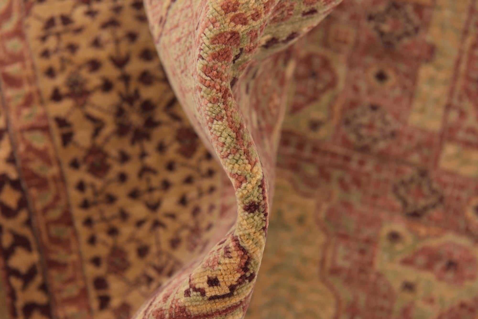 4' 3 x 5' 10 Hand Knotted Mamluk Ziegler Oriental Rug