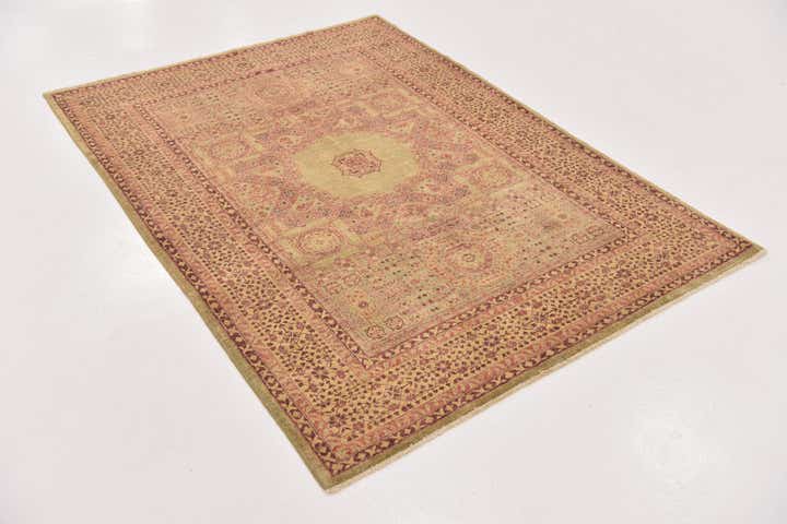 4' 3 x 5' 10 Hand Knotted Mamluk Ziegler Oriental Rug