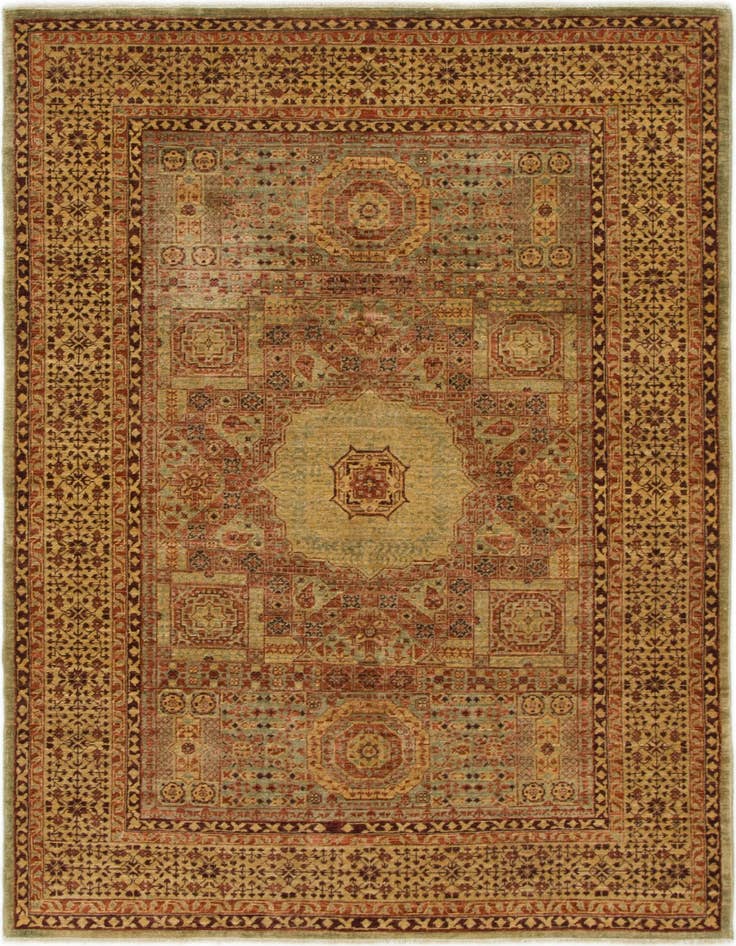 Detail image of 4' 3 x 5' 10 Hand Knotted Mamluk Ziegler Oriental Rug