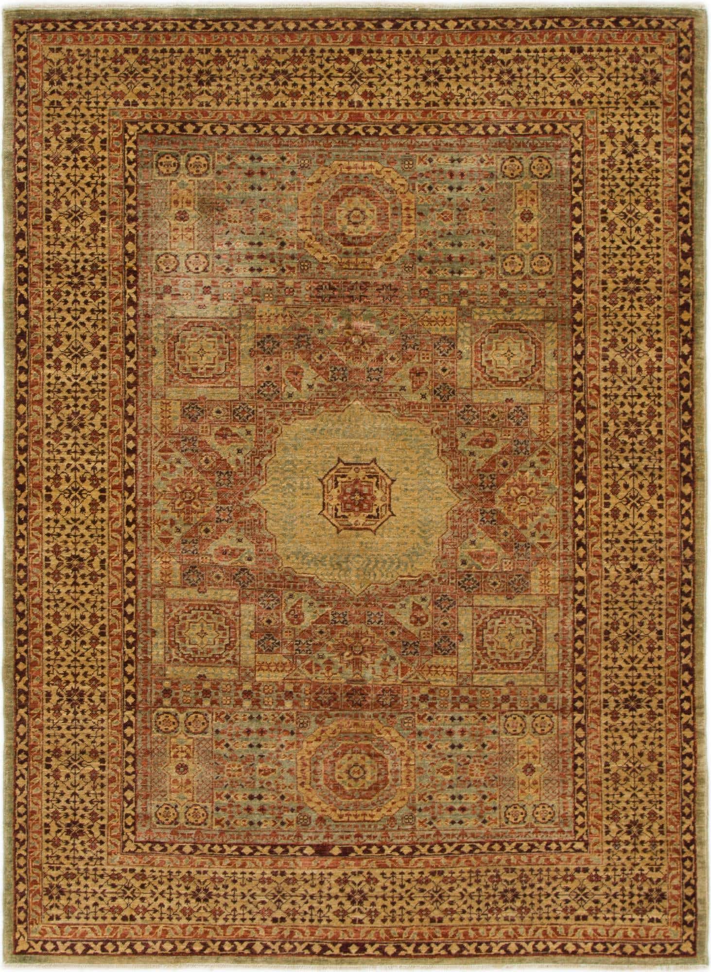 4' 3 x 5' 10 Hand Knotted Mamluk Ziegler Oriental Rug