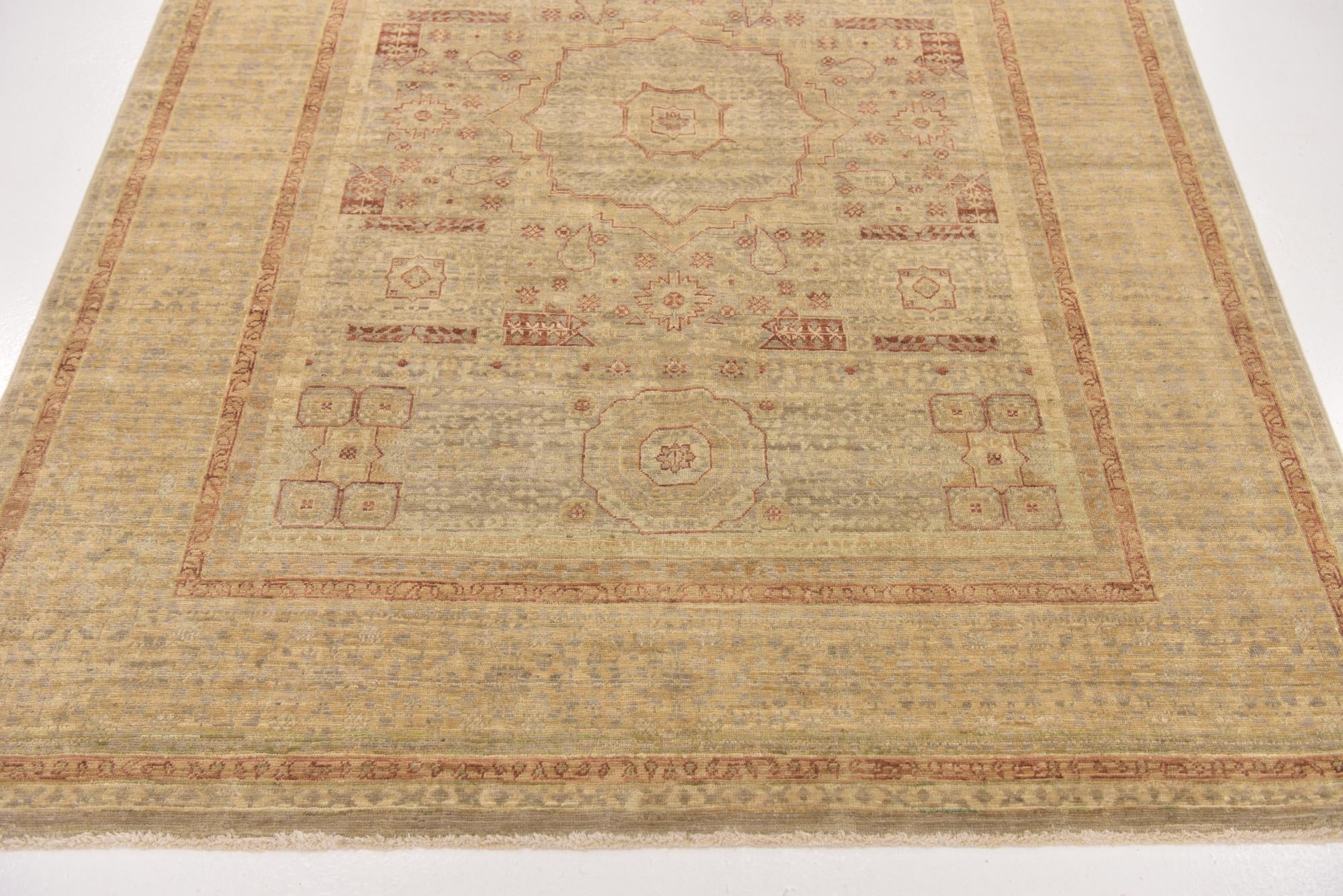 4' 10 x 6' 8 Hand Knotted Mamluk Ziegler Oriental Rug