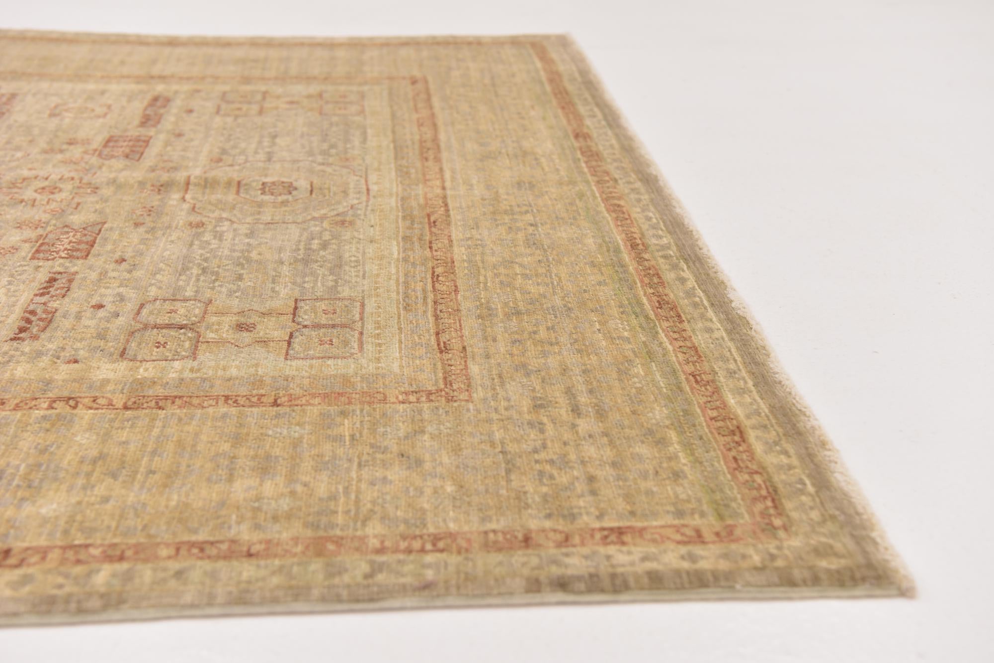 4' 10 x 6' 8 Hand Knotted Mamluk Ziegler Oriental Rug