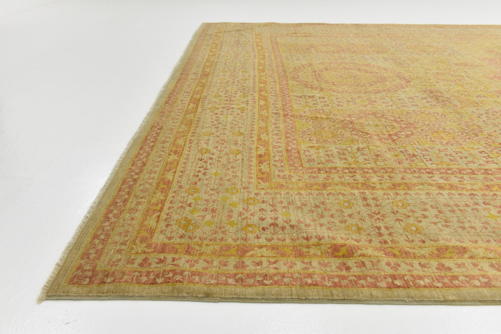8' 8 x 13' Hand Knotted Mamluk Ziegler Oriental Rug