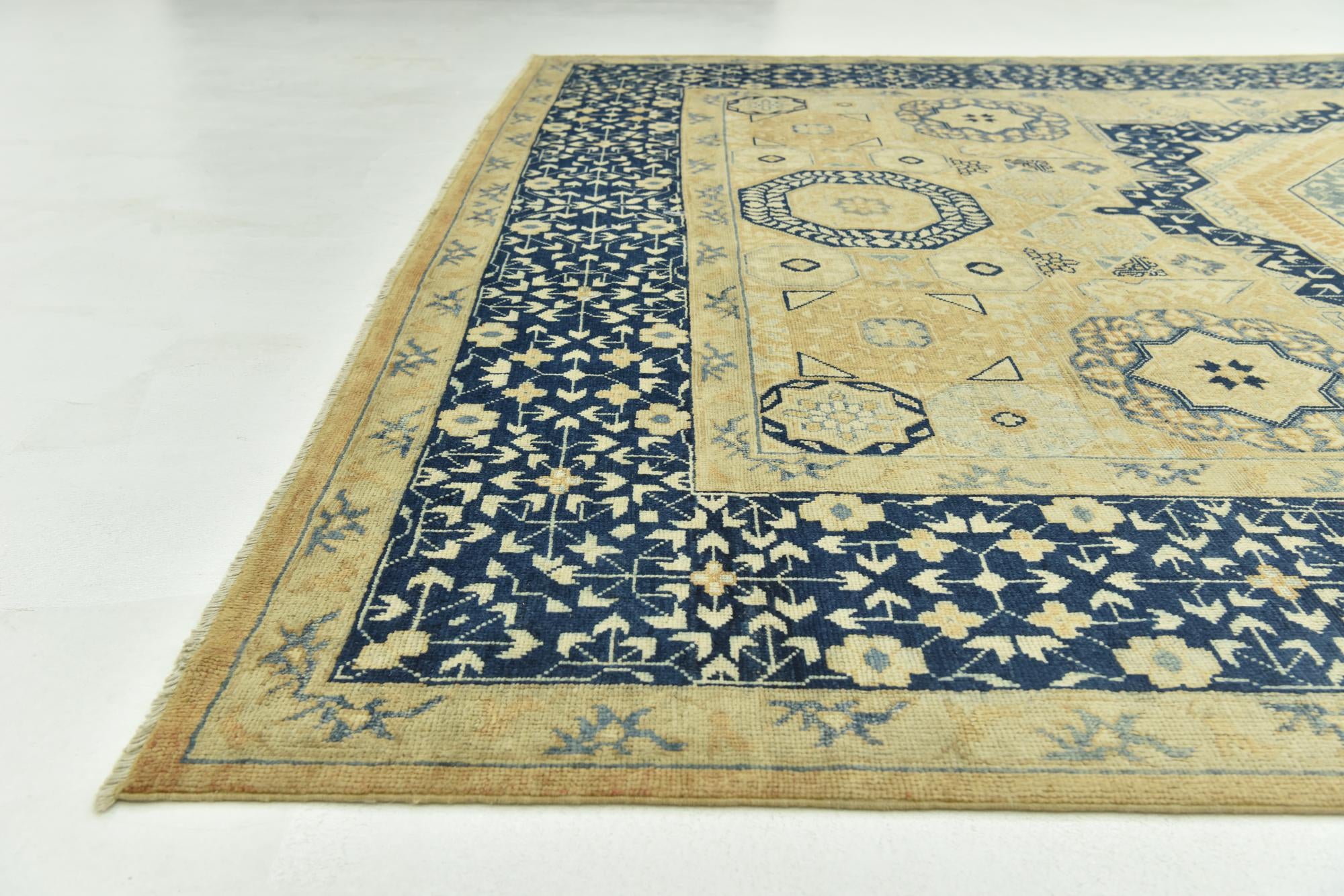 8' 9 x 11' 3 Hand Knotted Mamluk Ziegler Rug