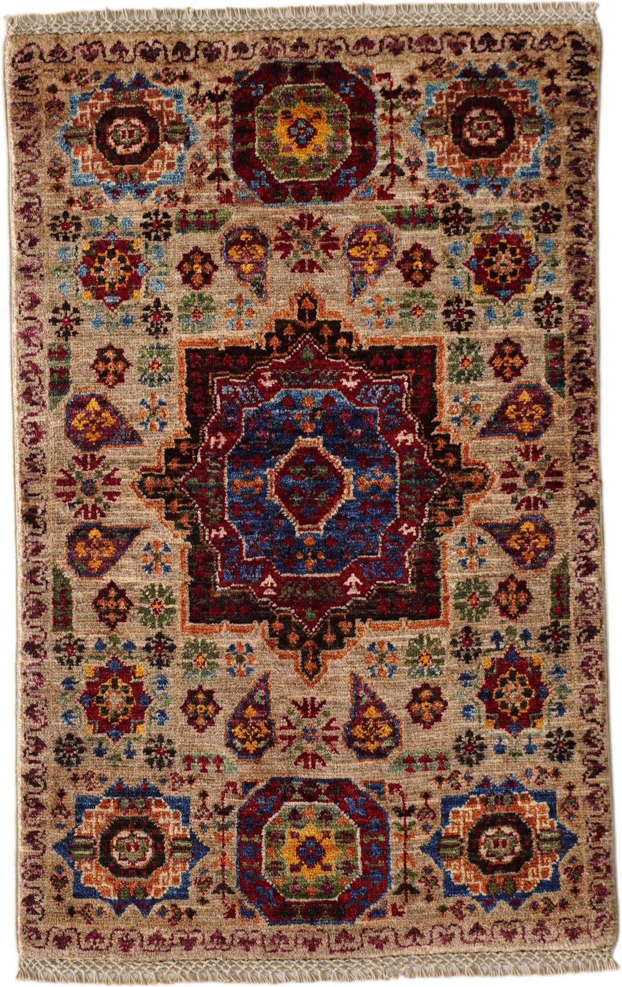 2' x 3' 1 Hand Knotted Mamluk Ziegler Rug