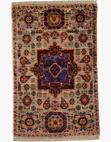 2' x 3' 1 Hand Knotted Mamluk Ziegler Rug