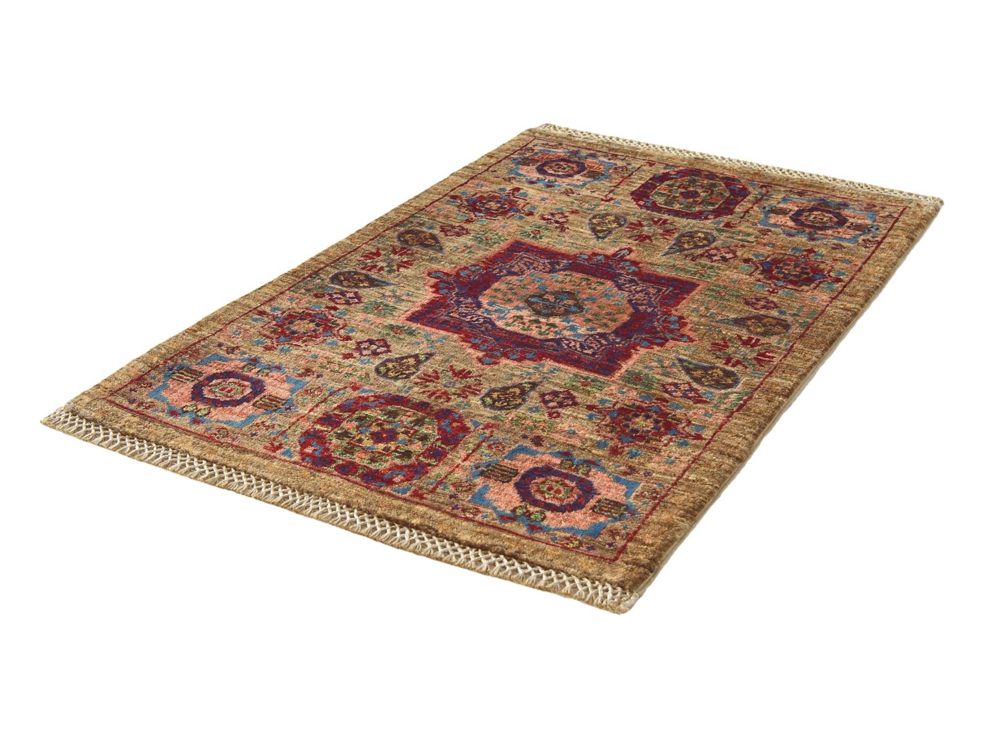 1' 11 x 2' 11 Hand Knotted Mamluk Ziegler Rug