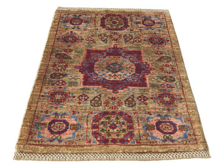 1' 11 x 2' 11 Hand Knotted Mamluk Ziegler Rug