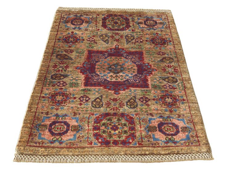 Detail image of 1' 11 x 2' 11 Hand Knotted Mamluk Ziegler Rug
