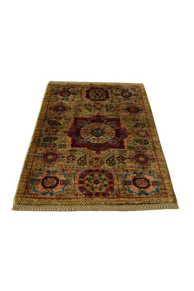Detail image of 1' 11 x 2' 11 Hand Knotted Mamluk Ziegler Rug