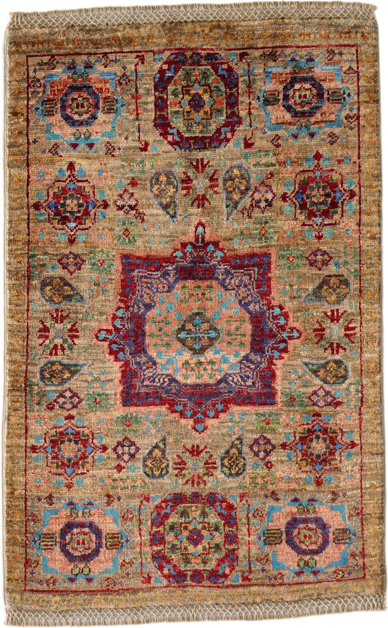 1' 11 x 2' 11 Hand Knotted Mamluk Ziegler Rug
