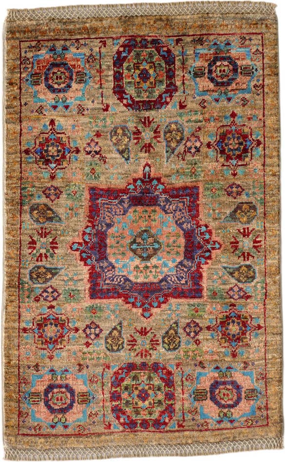 Detail image of 60cm x 90cm Hand Knotted Mamluk Ziegler Rug