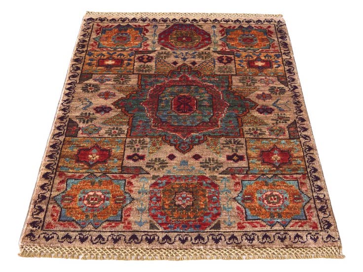 Detail image of 2' x 3' Hand Knotted Mamluk Ziegler Rug