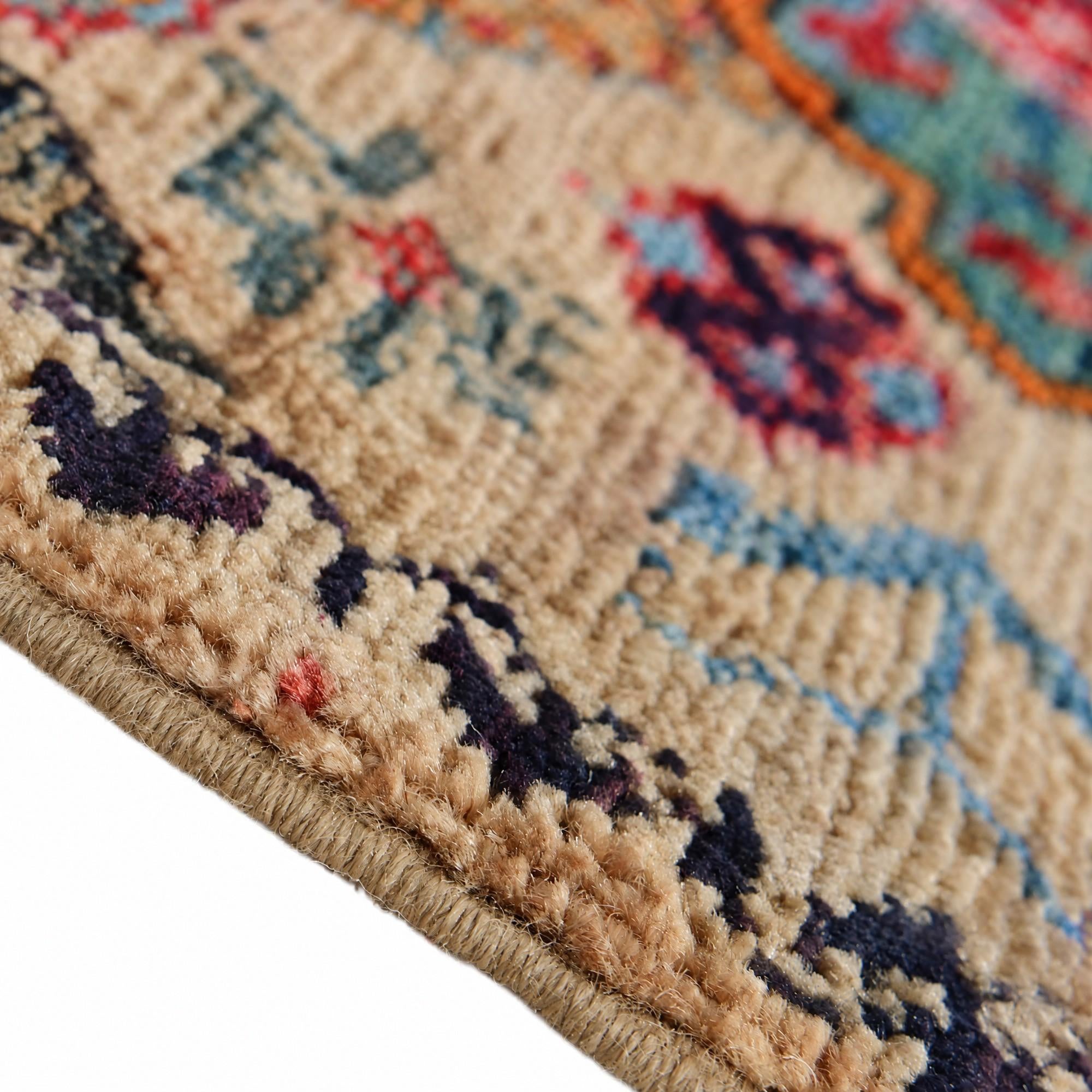 60cm x 90cm Hand Knotted Mamluk Ziegler Rug