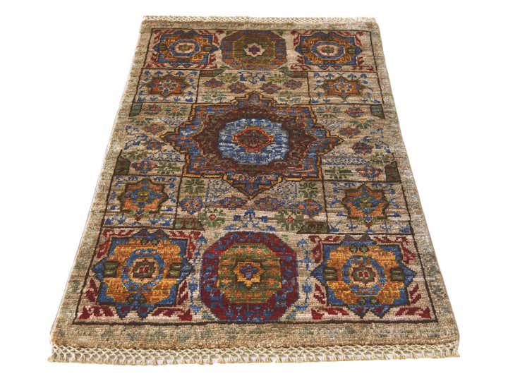 1' 10 x 3' 1 Hand Knotted Mamluk Ziegler Rug