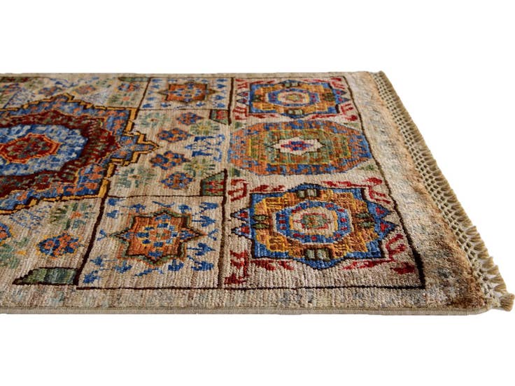 Detail image of 1' 10 x 3' 1 Hand Knotted Mamluk Ziegler Rug