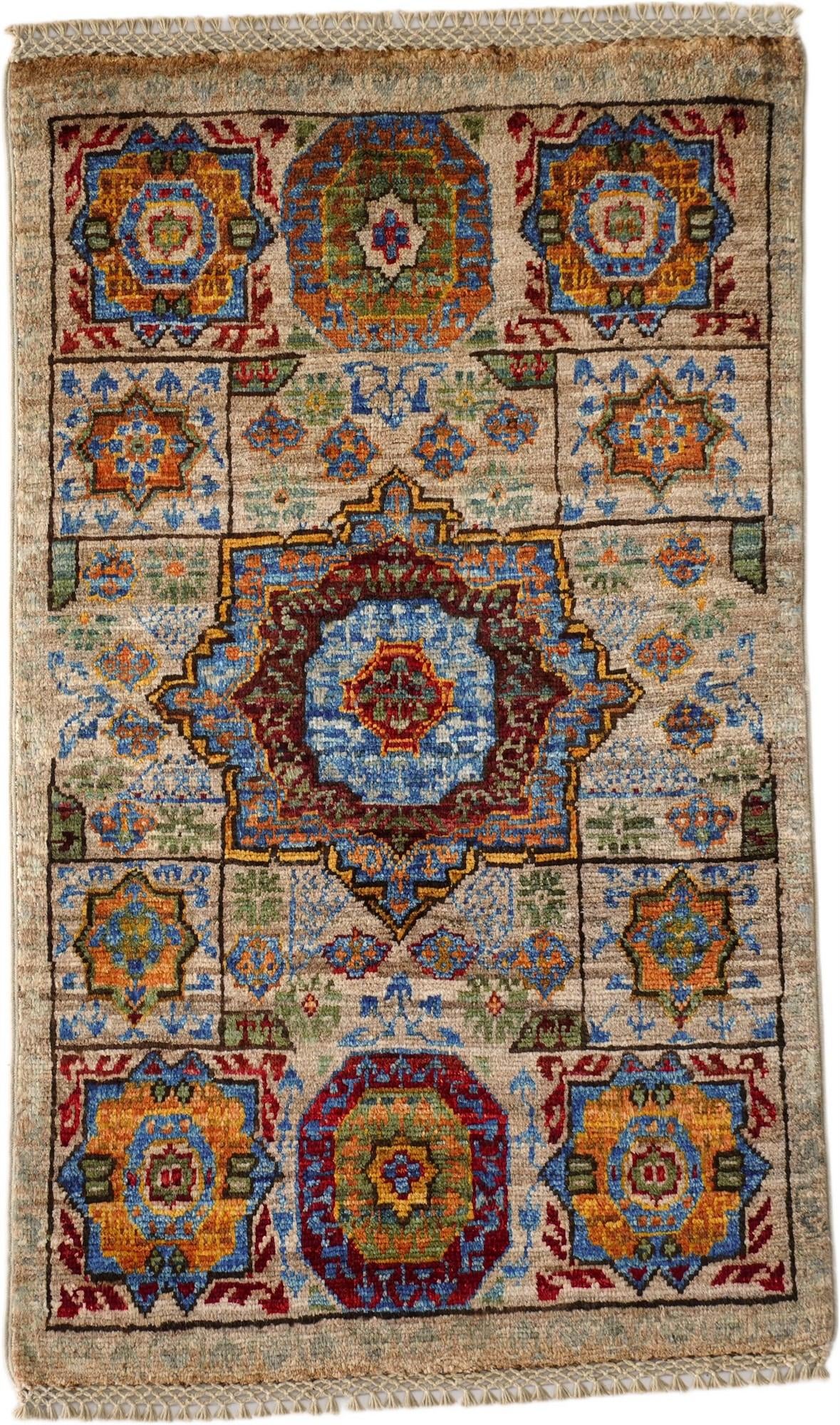 1' 10 x 3' 1 Hand Knotted Mamluk Ziegler Rug