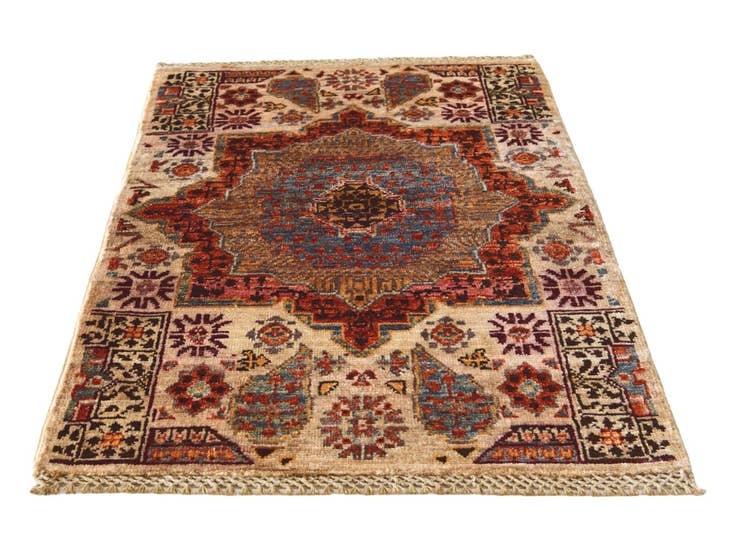 Detail image of 1' 11 x 2' 11 Hand Knotted Mamluk Ziegler Rug