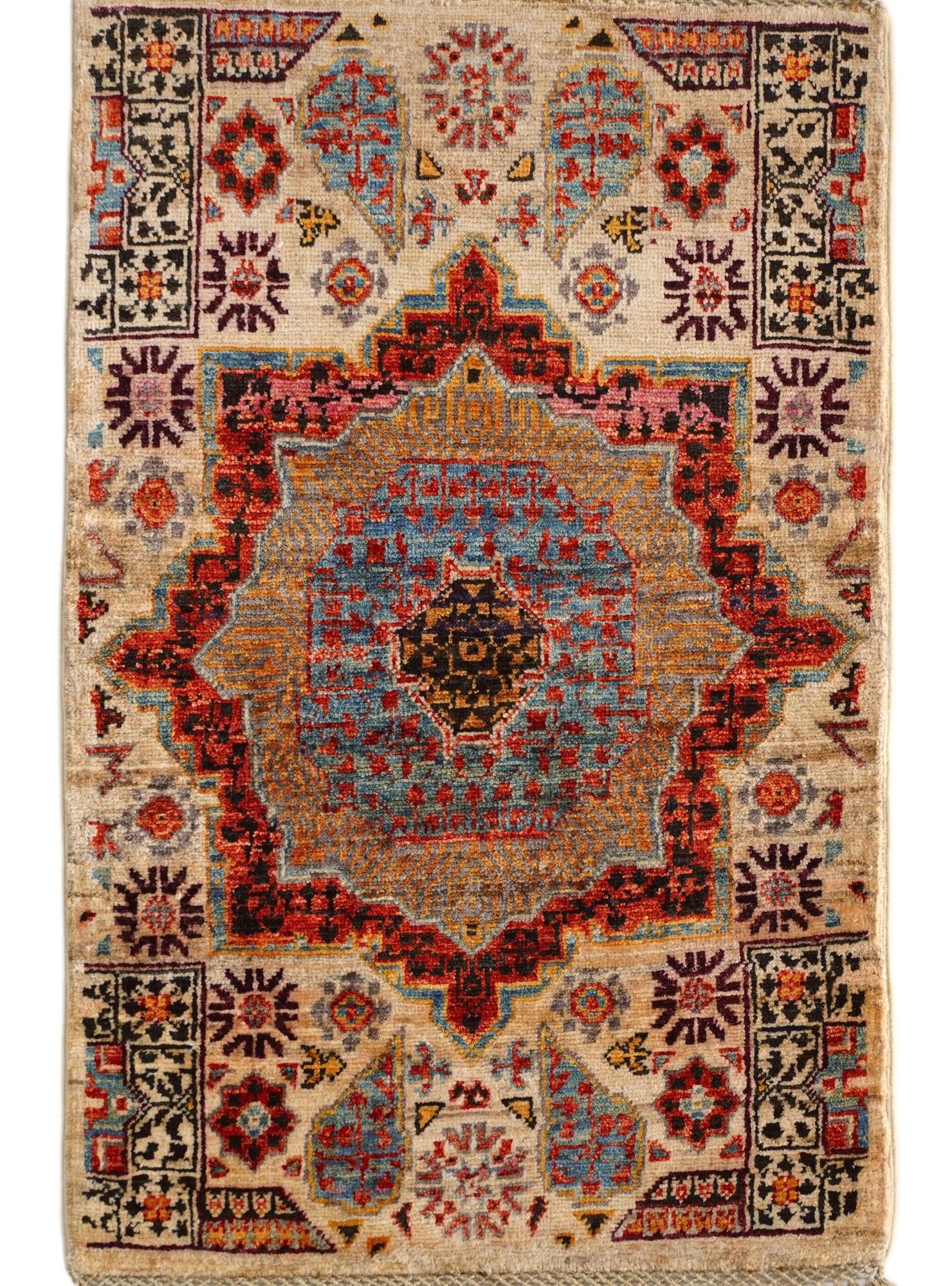 1' 11 x 2' 11 Hand Knotted Mamluk Ziegler Rug
