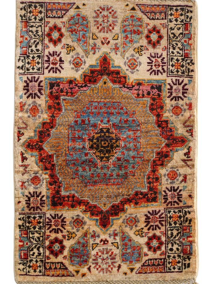 1' 11 x 2' 11 Hand Knotted Mamluk Ziegler Rug