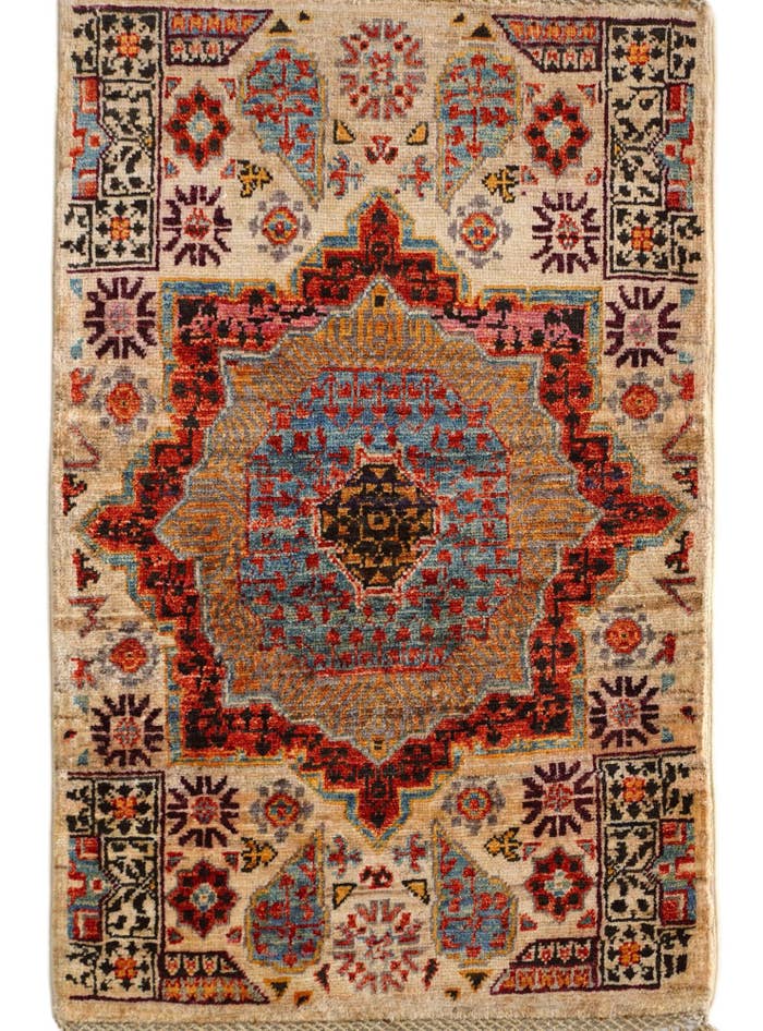 Detail image of 1' 11 x 2' 11 Hand Knotted Mamluk Ziegler Rug