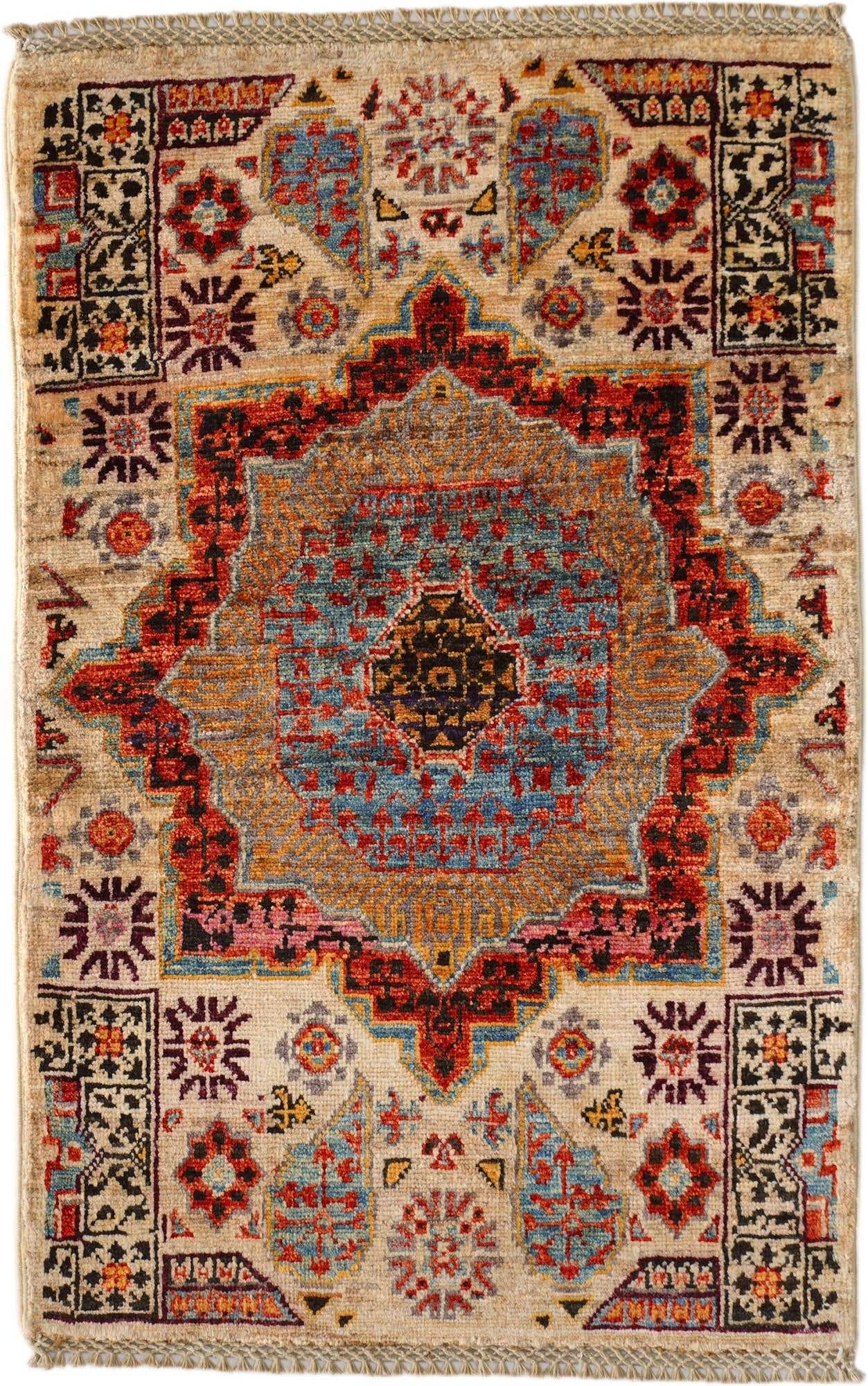 1' 11 x 2' 11 Hand Knotted Mamluk Ziegler Rug