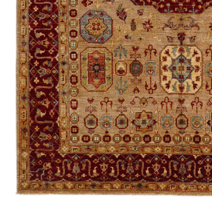Detail image of 5' 7 x 7' 11 Hand Knotted Mamluk Ziegler Rug