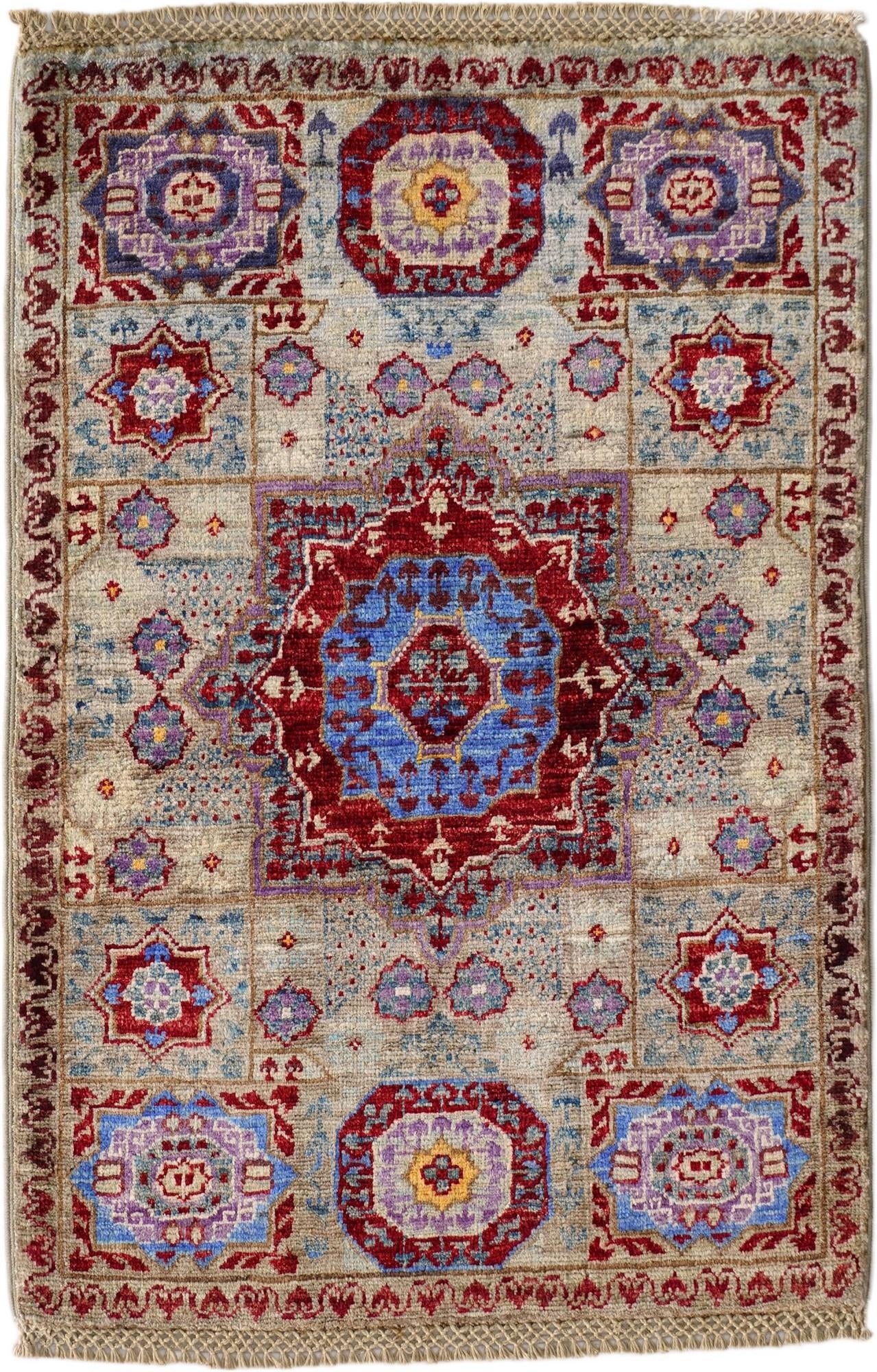 2' x 3' Hand Knotted Mamluk Ziegler Rug