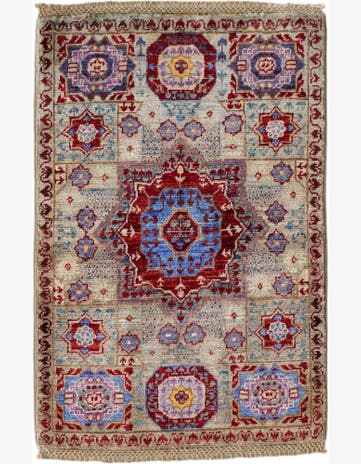 2' x 3' Hand Knotted Mamluk Ziegler Rug