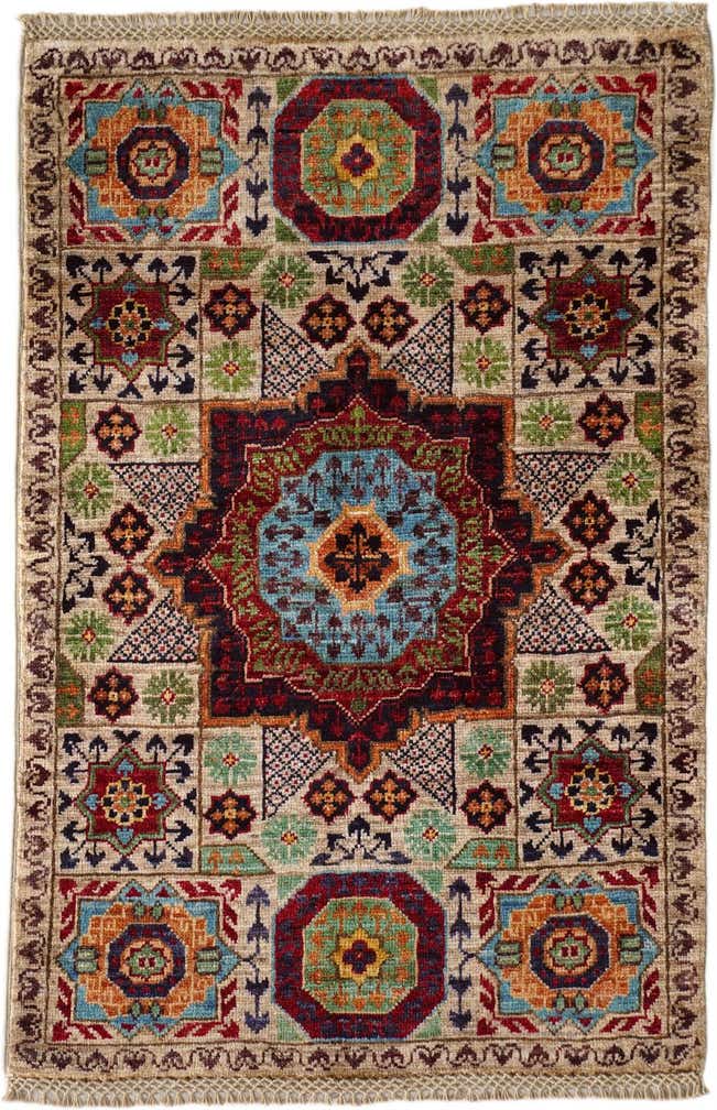 2' x 3' Hand Knotted Mamluk Ziegler Rug