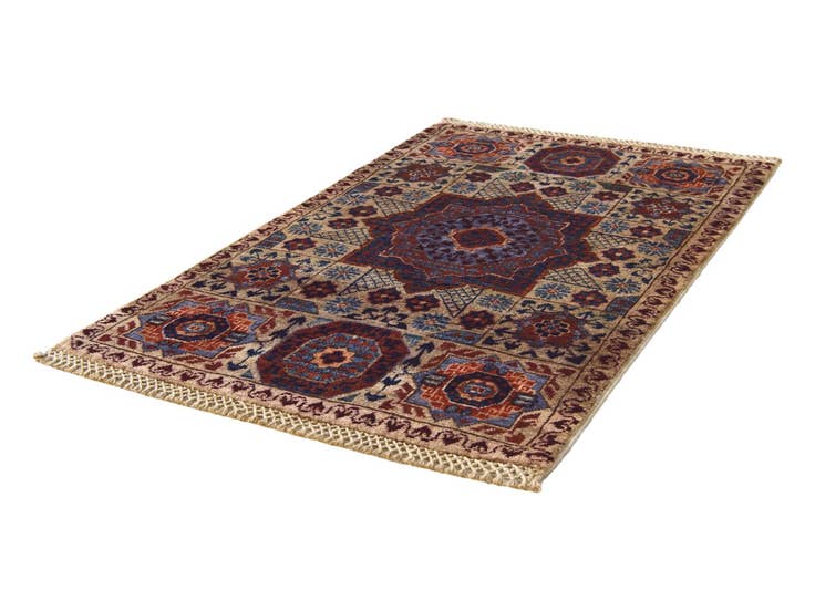 Detail image of 1' 10 x 3' 2 Hand Knotted Mamluk Ziegler Rug