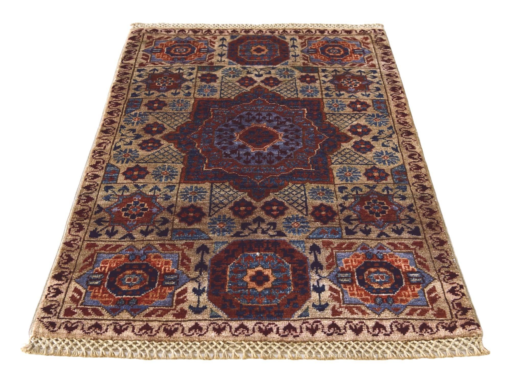 1' 10 x 3' 2 Hand Knotted Mamluk Ziegler Rug