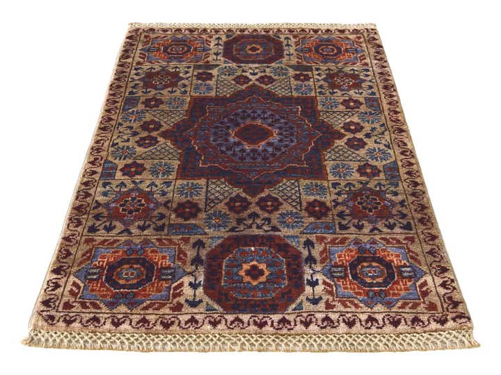1' 10 x 3' 2 Hand Knotted Mamluk Ziegler Rug