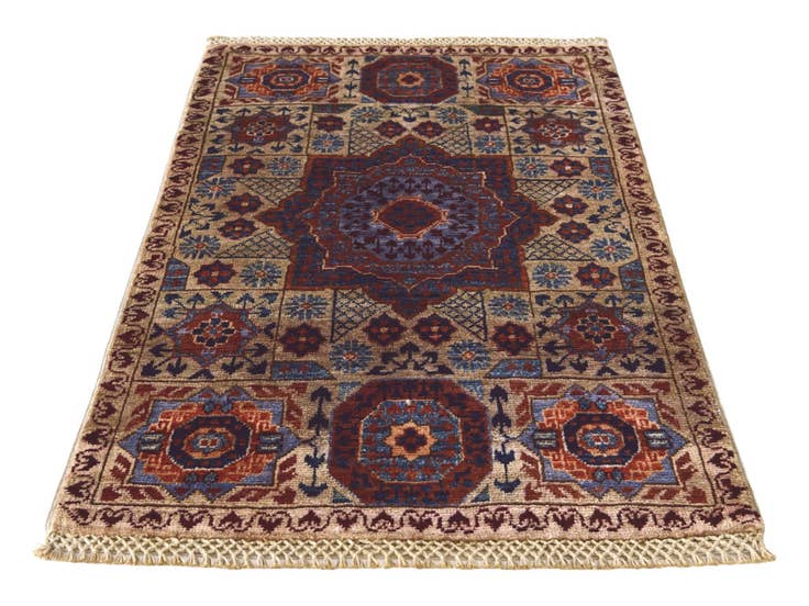 Detail image of 1' 10 x 3' 2 Hand Knotted Mamluk Ziegler Rug