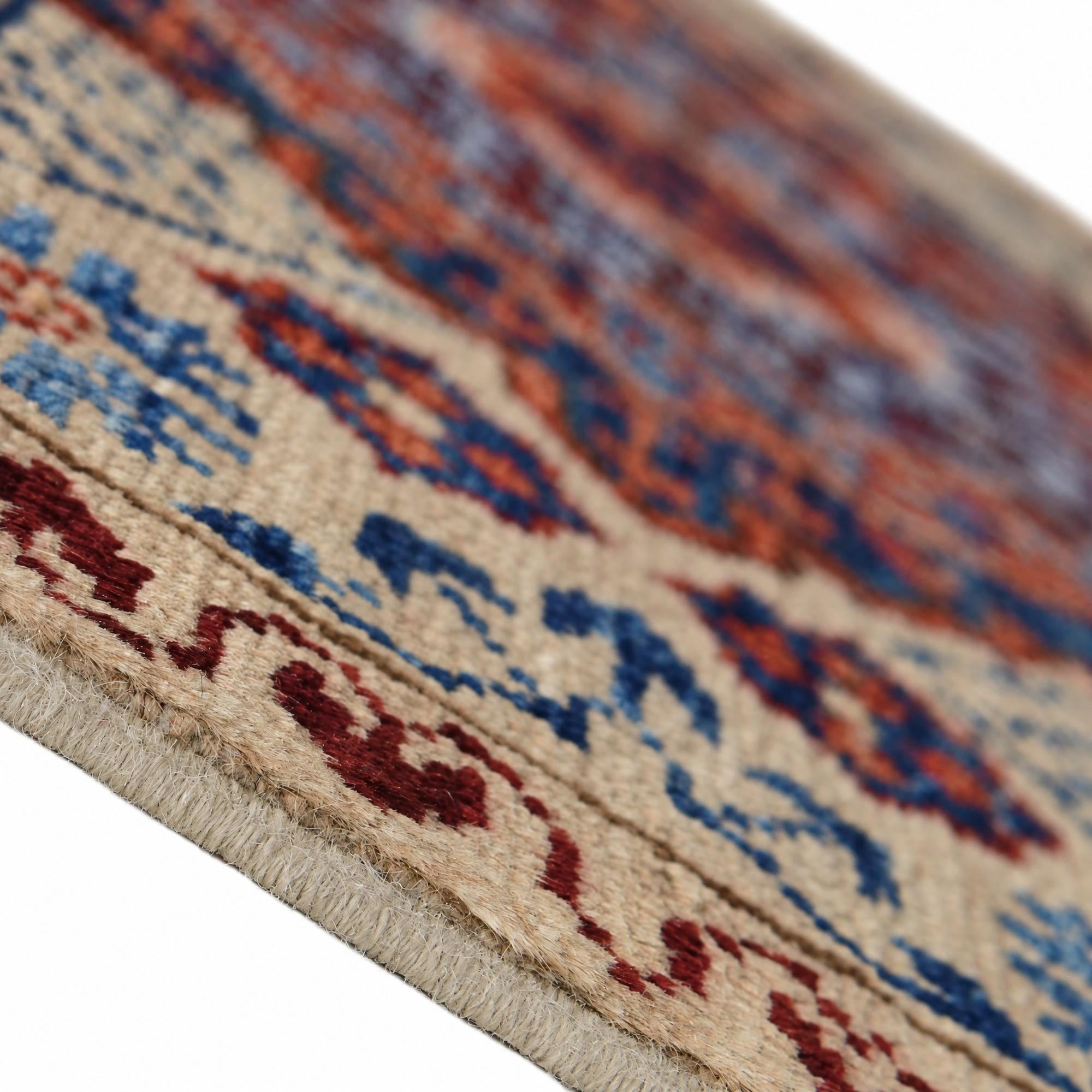 55cm x 95cm Hand Knotted Mamluk Ziegler Rug