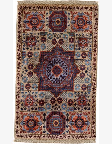 1' 10 x 3' 2 Hand Knotted Mamluk Ziegler Rug
