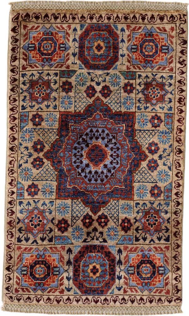 1' 10 x 3' 2 Hand Knotted Mamluk Ziegler Rug