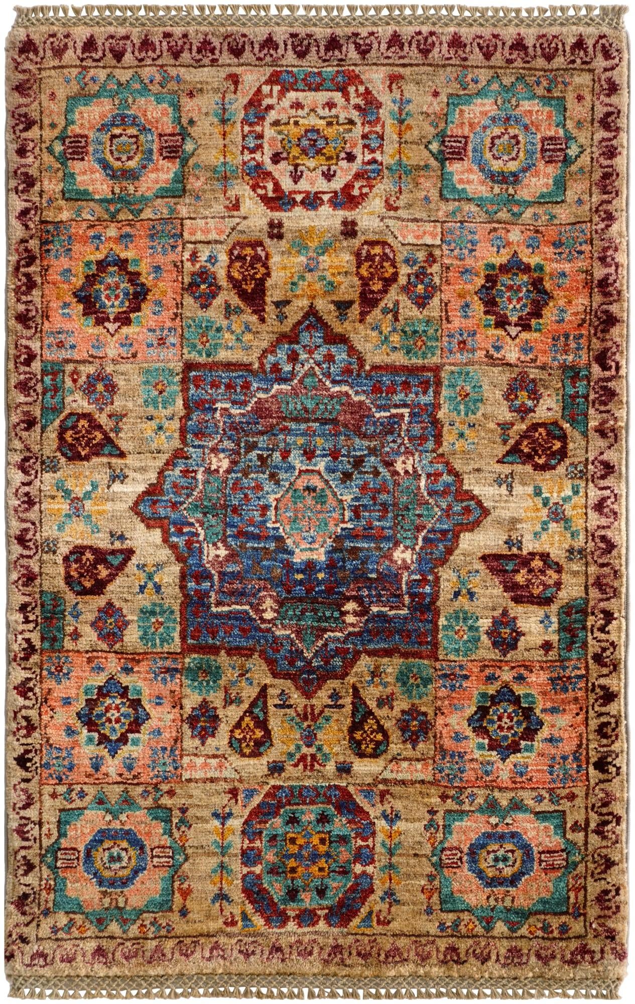 2' 2 x 3' 3 Hand Knotted Mamluk Ziegler Rug