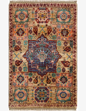 2' 2 x 3' 3 Hand Knotted Mamluk Ziegler Rug