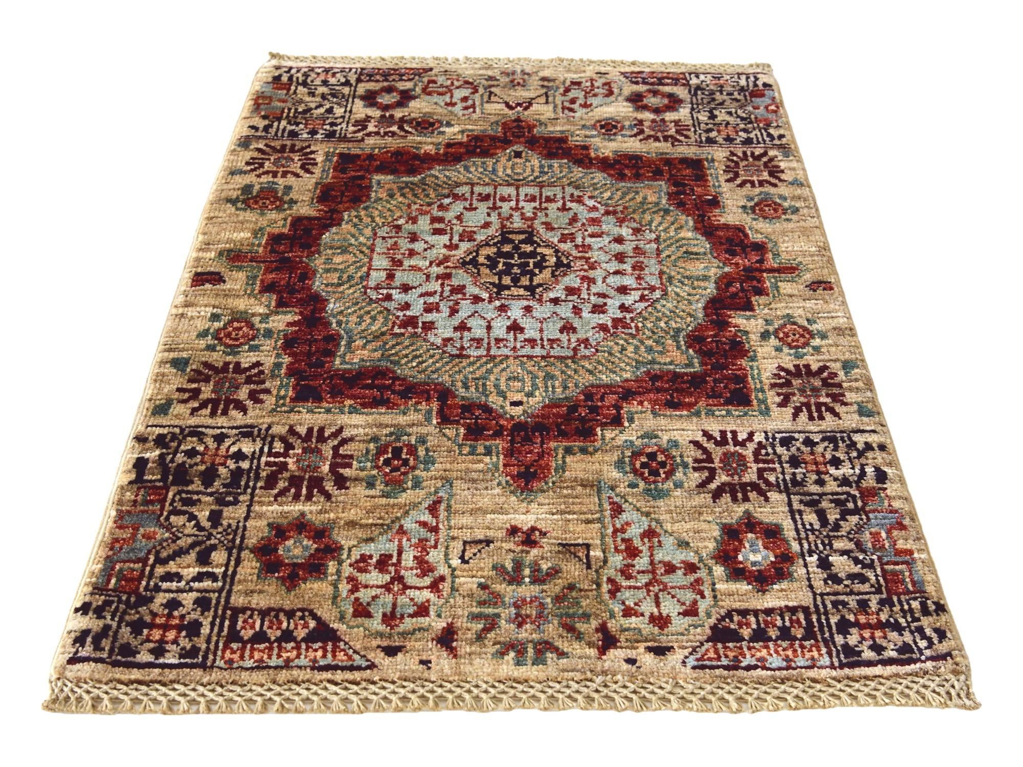 2' x 3' 1 Hand Knotted Mamluk Ziegler Rug