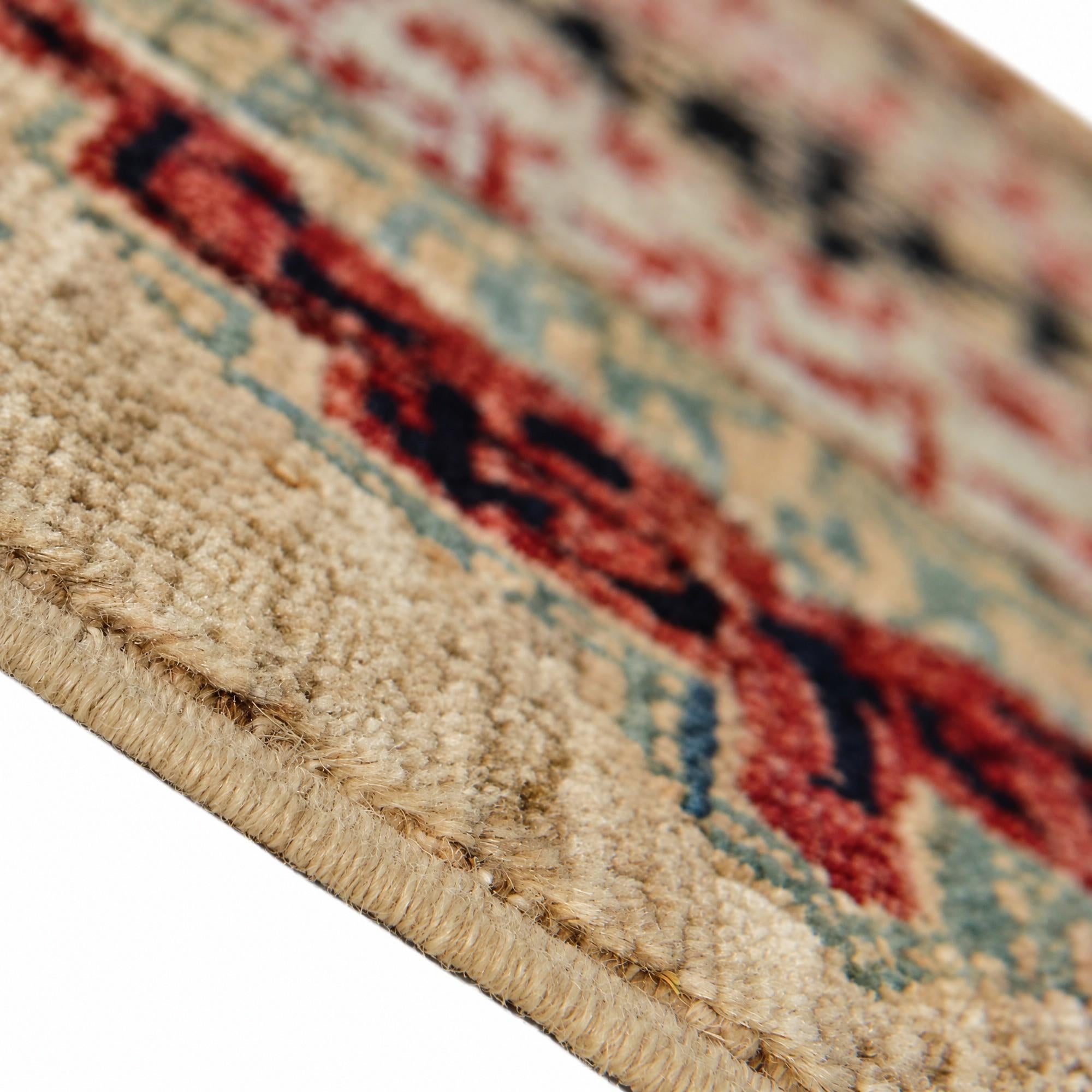 60cm x 95cm Hand Knotted Mamluk Ziegler Rug