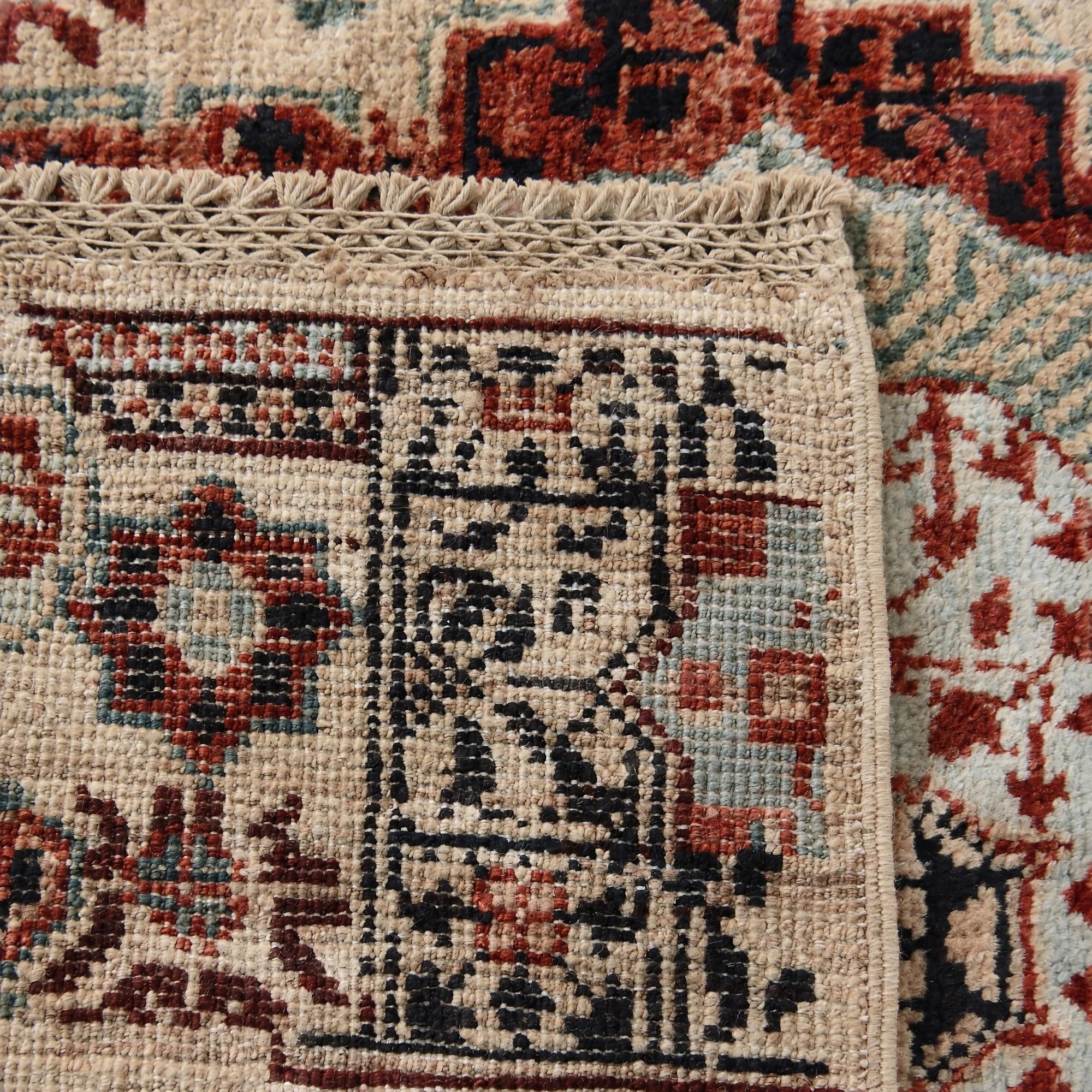 60cm x 95cm Hand Knotted Mamluk Ziegler Rug