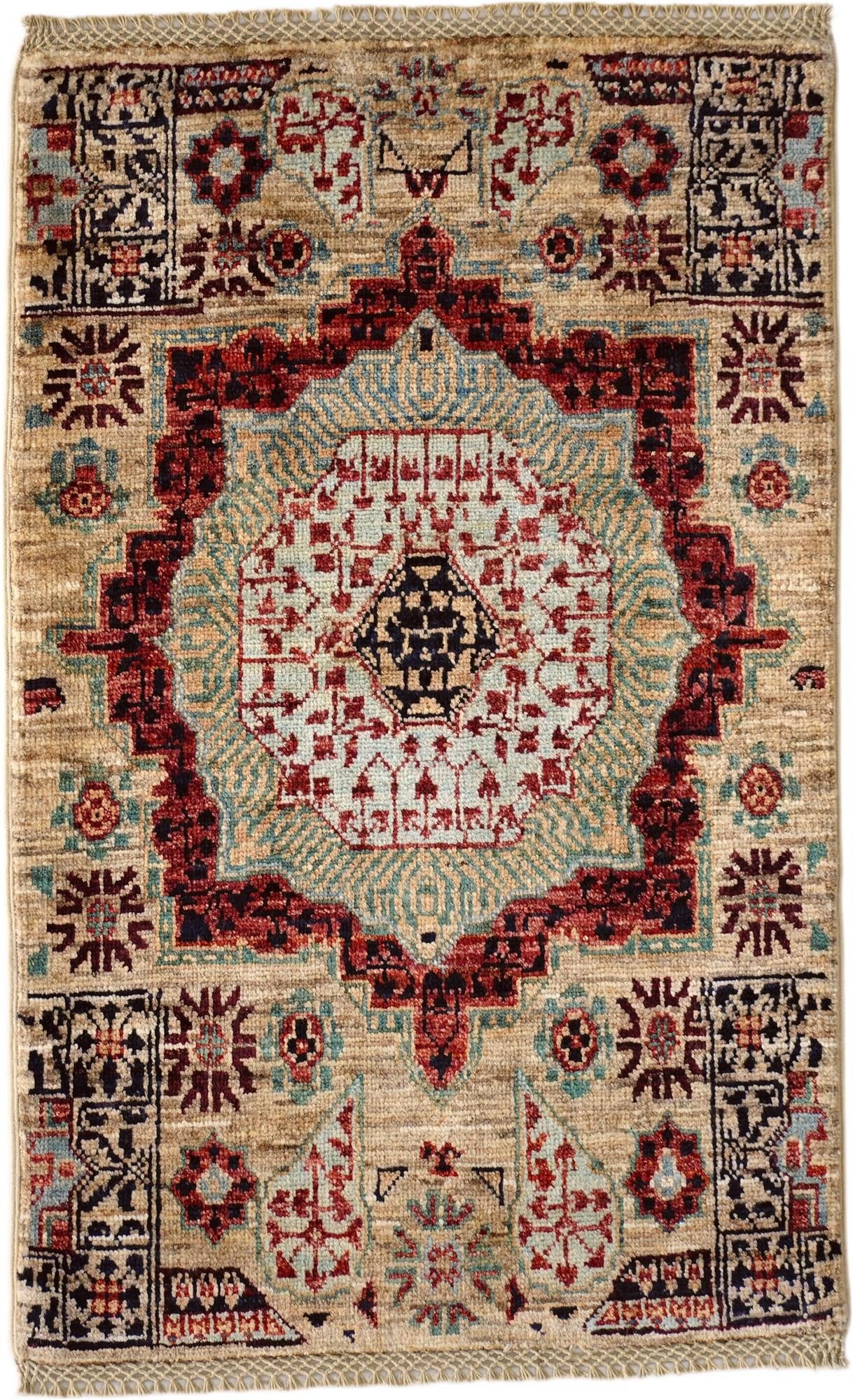 2' x 3' 1 Hand Knotted Mamluk Ziegler Rug