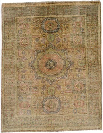 5' 1 x 6' 5 Hand Knotted Mamluk Ziegler Rug