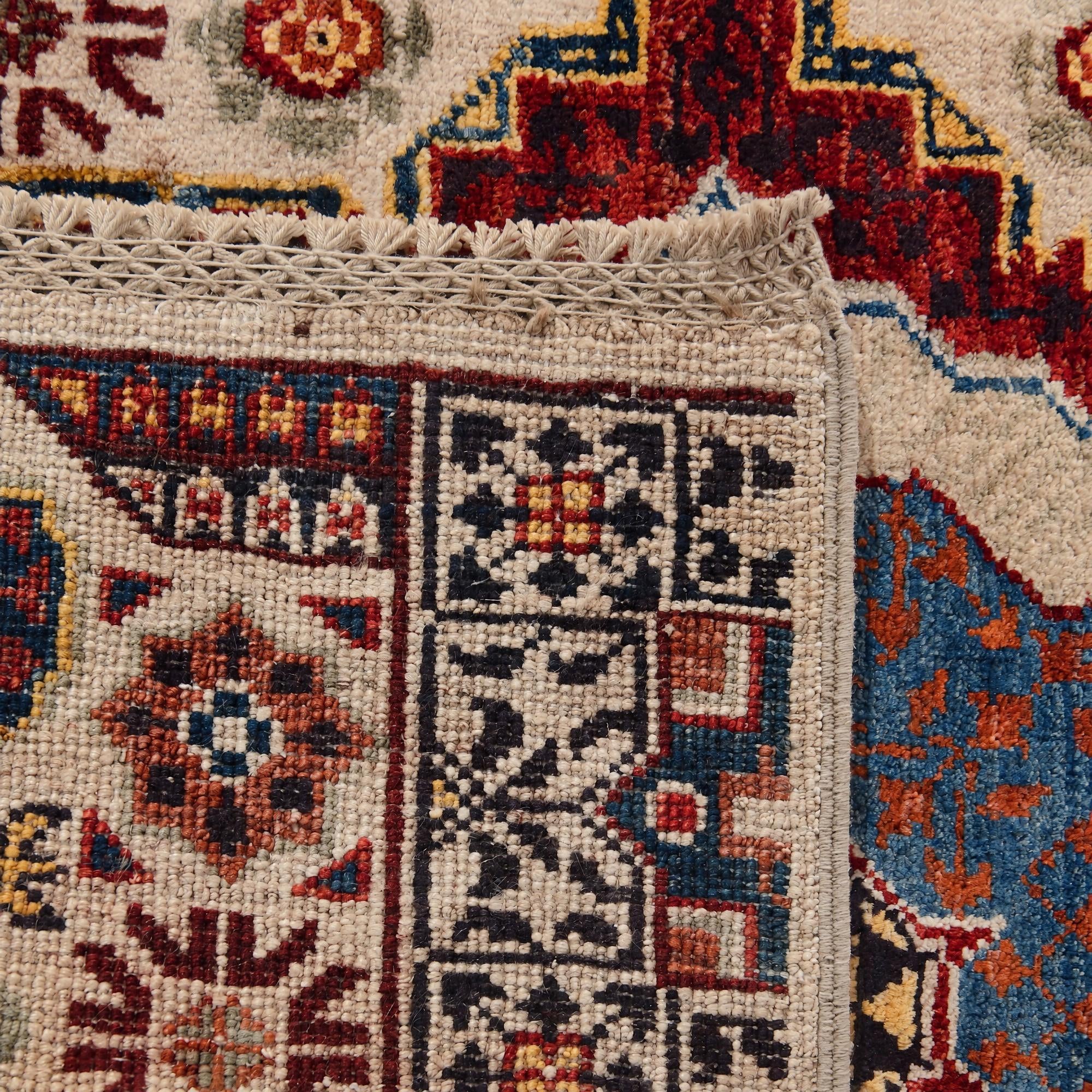 60cm x 90cm Hand Knotted Mamluk Ziegler Rug
