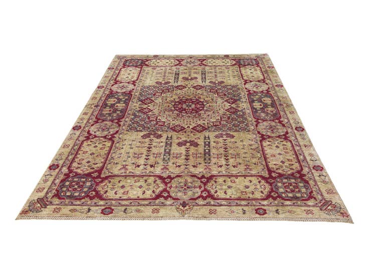 Detail image of 6' 1 x 8' 10 Hand Knotted Mamluk Ziegler Rug