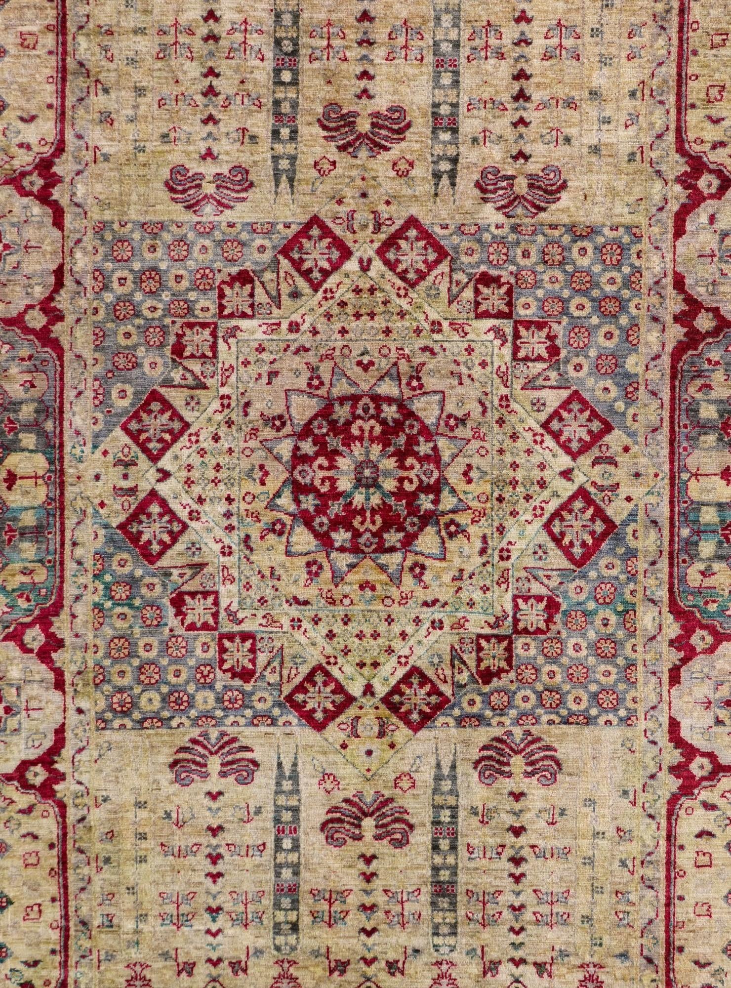 6' 1 x 8' 10 Hand Knotted Mamluk Ziegler Rug