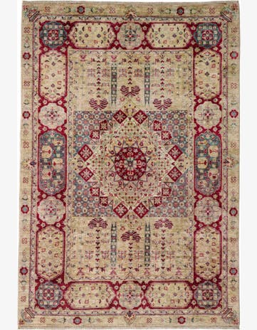 6' 1 x 8' 10 Hand Knotted Mamluk Ziegler Rug